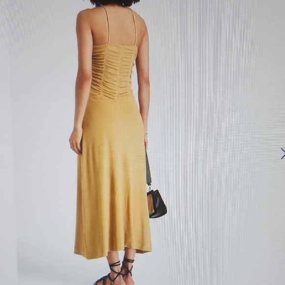 Bite Studios Mettalic Marea Ruched Cotton Blend Terry Midi Dress Size Xs - Picture 7 of 8